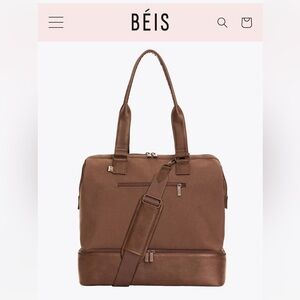 Beis mini weekender bag in maple